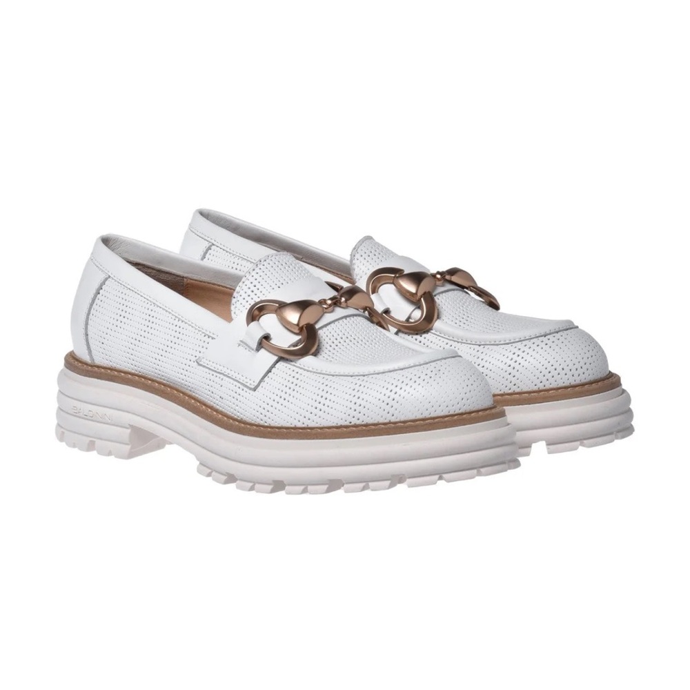 BALDININI perforated calfskin Loafer